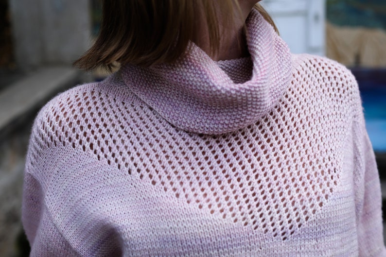 Turtleneck Sweater Knitting Pattern - the "uptown Pullover". Cowl Neck ...