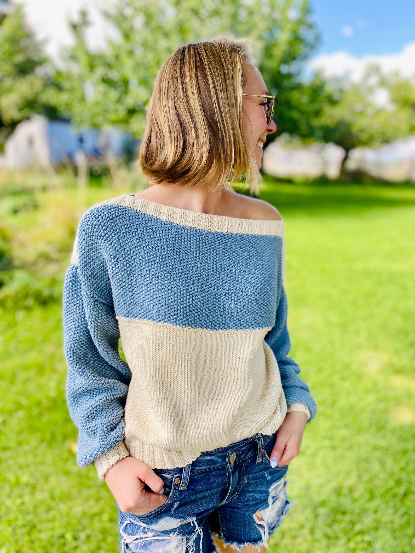 Cotton Sweater Knitting Pattern Summer Jumper Knitting Etsy