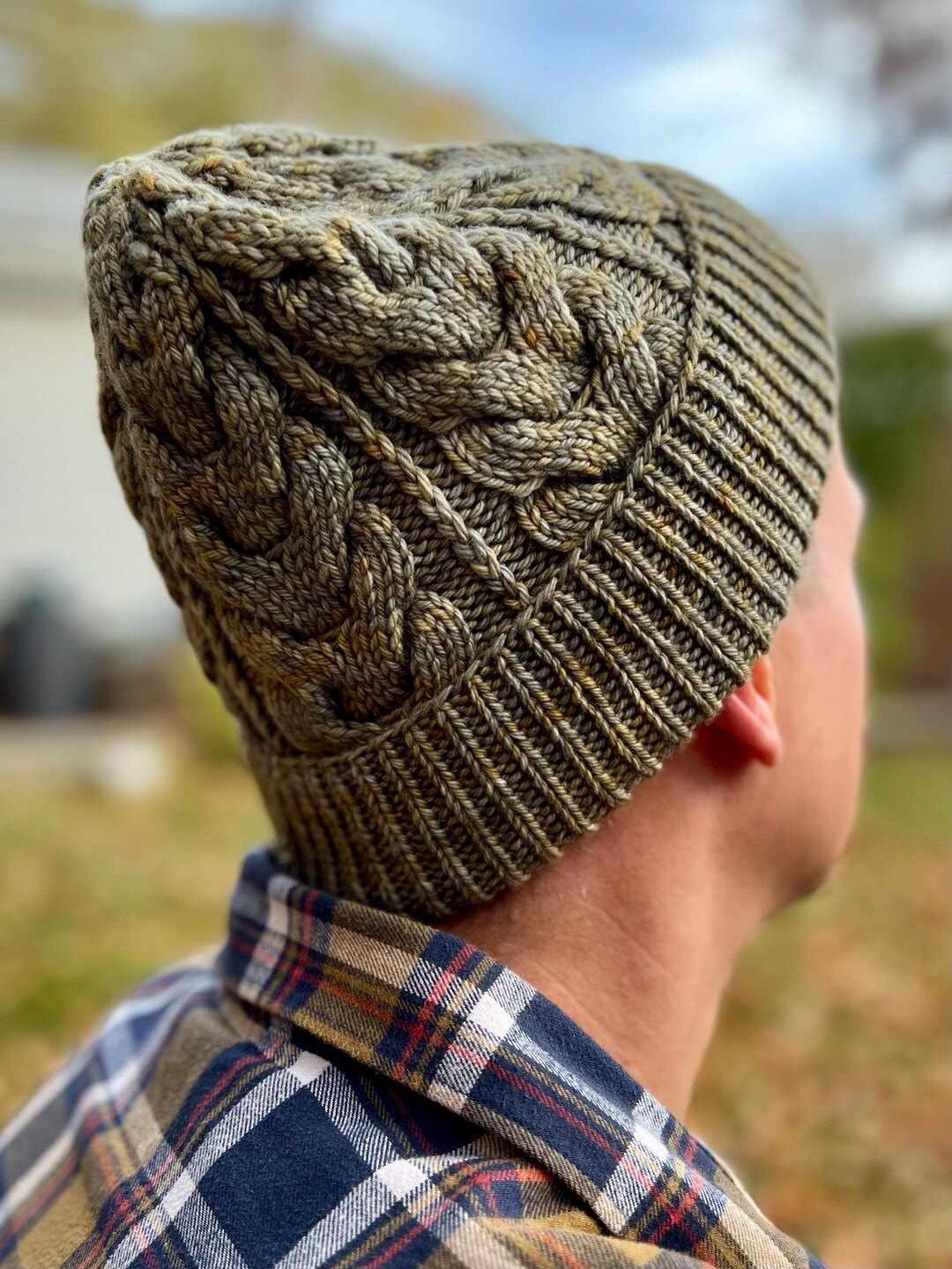 Easy Cable Hat Knitting Pattern for Men & Women, Worsted Weight Yarn ...