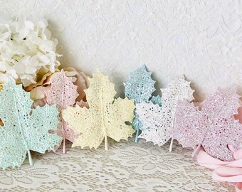 Pastel Glitter Fall Leaves, Pastel Leaves, Glitter Leaves,Leaf Clips,Pastel Fall,Leaf Decor,Pastel Decor,Pastel Fall Decor,Leaves,Fall Decor