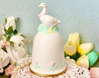 Easter Bell, Easter Dinner Bell,Duck Bell, Easter Decor,Pastel Easter Decor,Easter Ducks,Easter Tulips,Shabby Chic Easter,Easter Ducks,Bells