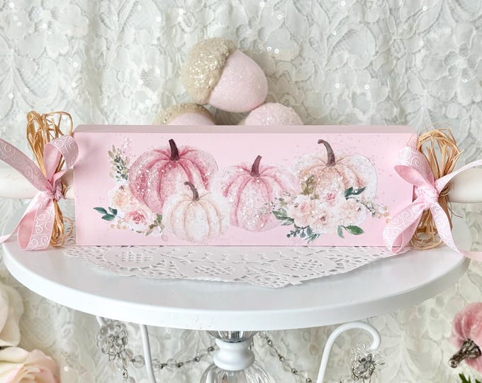 Shabby Chic Satcked Pumpkin / Rachel Ashwell Rosebloom Fabric - Etsy