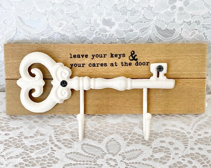 Key Hook Rustic Key Holder Key Wall Decor Skeleton Key Dog Leash