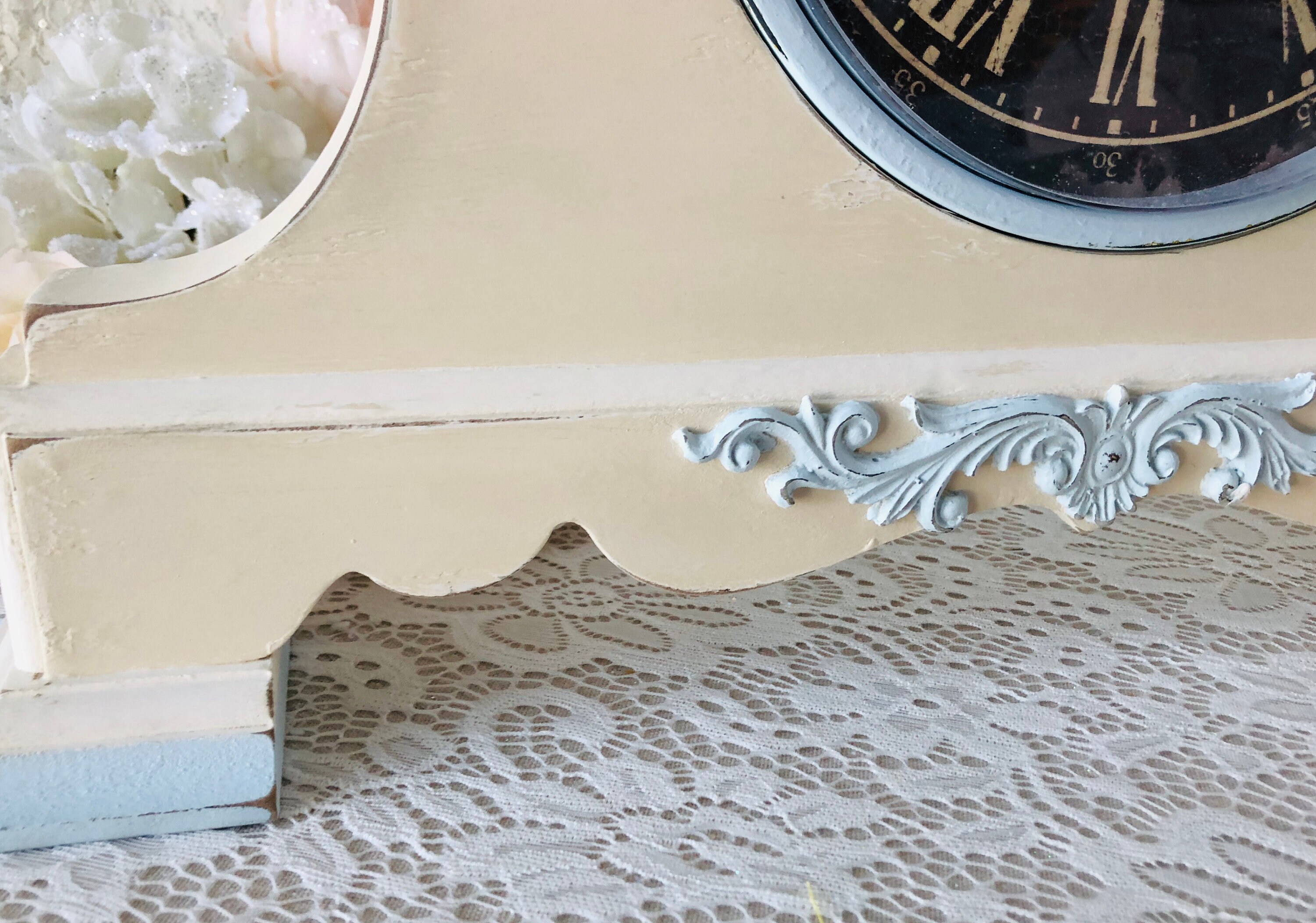 Shabby Chic Clocks Shabby Chic Mantel Clocks Vintage Mantel Etsy UK