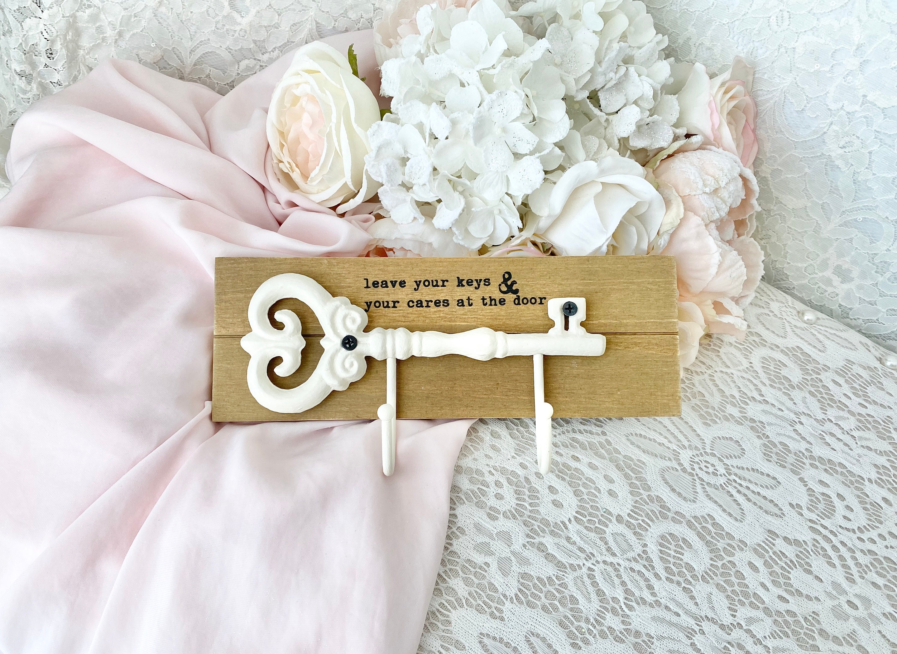 Farmhouse Key Holder Wall Key Holder Shabby Chic Wall Key Etsy