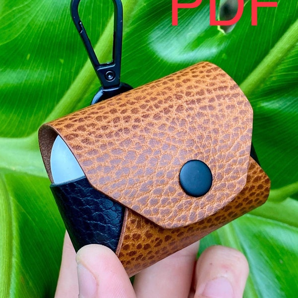 PDF uniquement Airpods Pro Porte-clés Etui en cuir Patron DIY