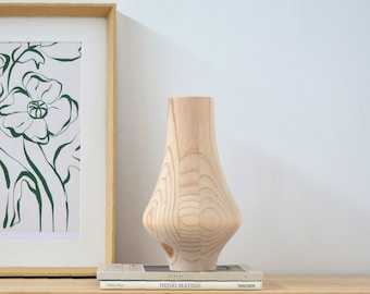 Vaso in legno naturale, decorazione della casa, regalo di inaugurazione della casa - Artrutx