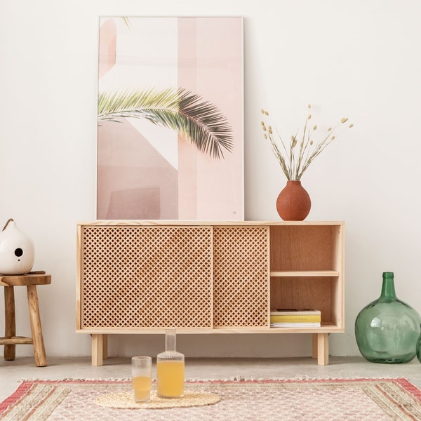 Sideboard aus Naturholz, Kommode Handgemachter - Granadella