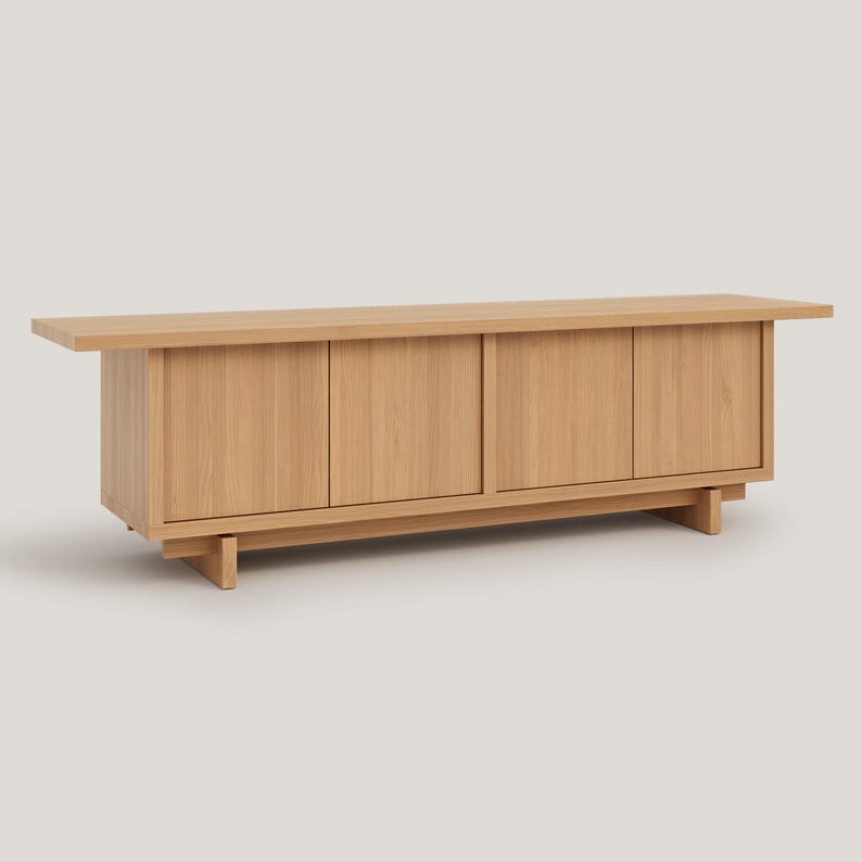 Solid wood media center, wooden TV stand - Pada image 8