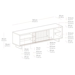 Mueble TV de madera maciza para el salón - Galera imagen 9