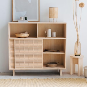 Solid wood sideboard, handmade furniture - Formentera