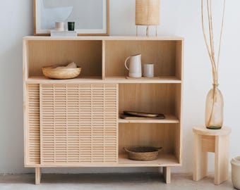 Sideboard aus Massivholz, handgefertigte Möbel – Formentera
