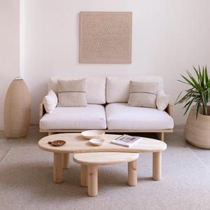 Set of two solid wood coffee tables - Tramadiu and Tuna