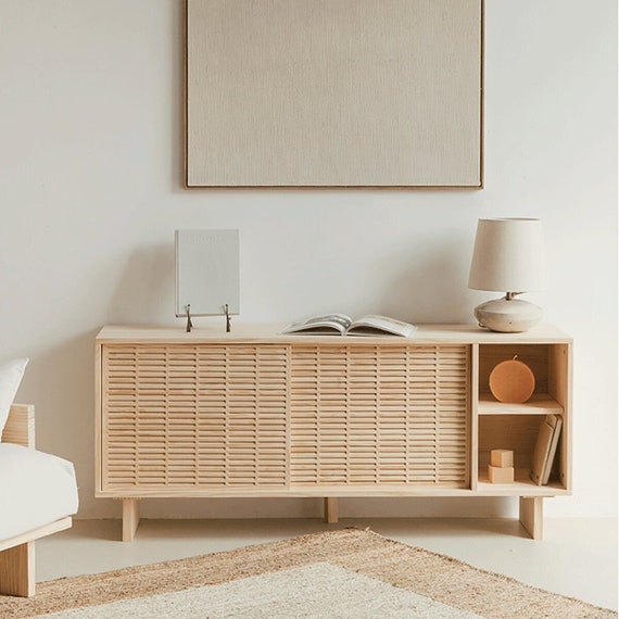 Sideboard Mah n Handmade Solid Wood Storage Cabinet Etsy UK