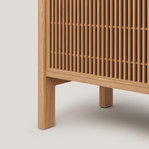 Turntable Stand, Solid Wood Vinyl Record Storage - Bassa image 9