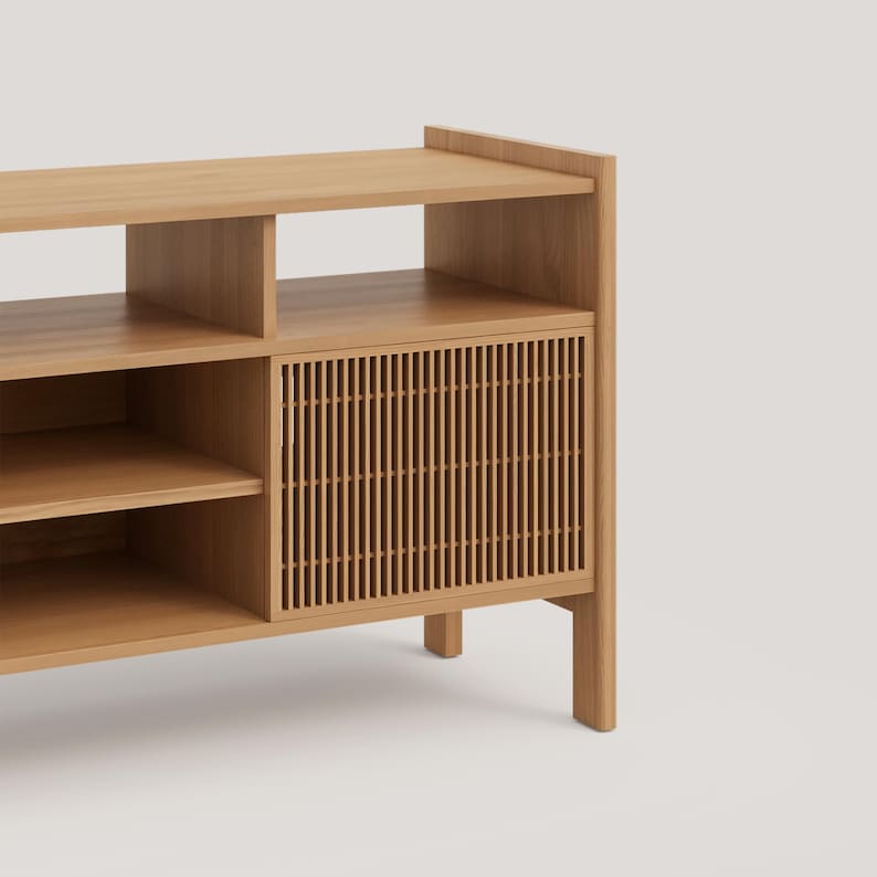 Turntable Stand, Solid Wood Vinyl Record Storage - Bassa image 8