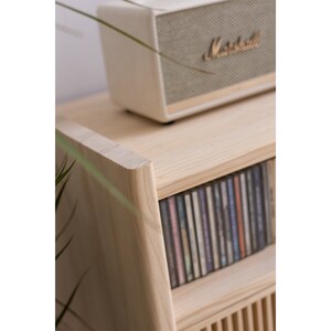 Turntable Stand, Solid Wood Vinyl Record Storage - Bassa image 5