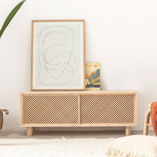 TV Schrank Pola, handgefertigtem Massivholz aus Kiefer