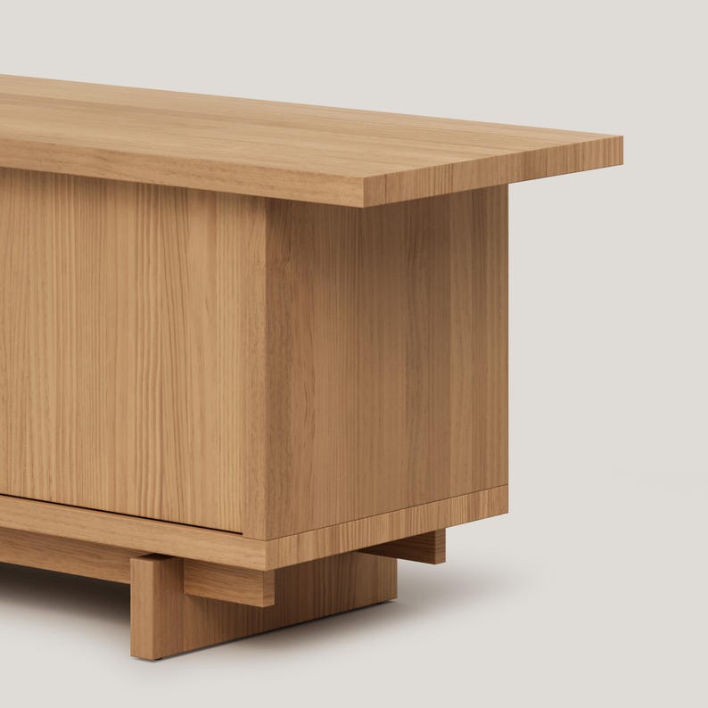 Solid wood media center, wooden TV stand - Pada image 9