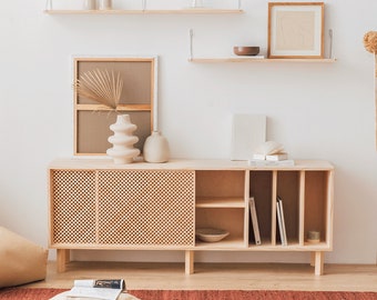 Sideboard made of solid natural wood - Ambolo