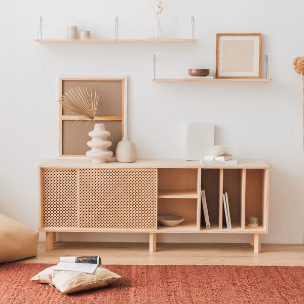 Sideboard made of solid natural wood - Ambolo