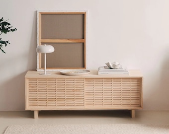 Soporte TV de madera maciza, Hecho a mano - Moraira