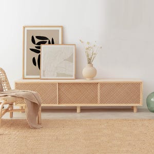 Solid pine wood TV cabinet - Menorca