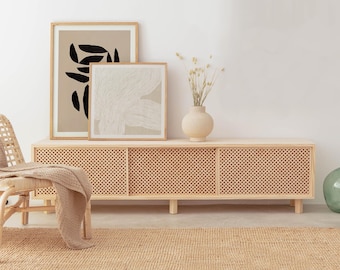 Solid pine wood TV cabinet - Menorca