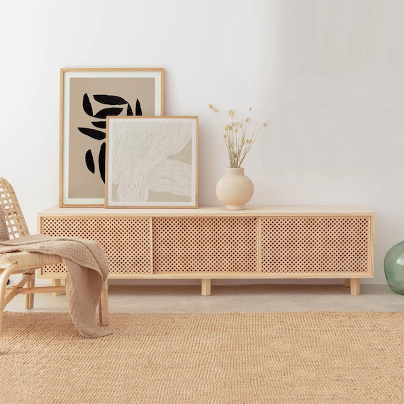 Mueble TV de madera maciza de pino - Menorca