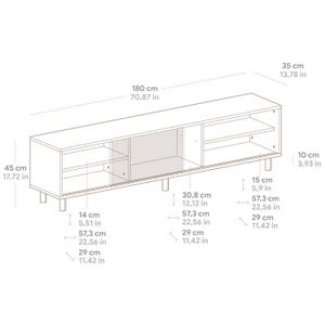 Solid pine wood TV stand - Menorca image 9