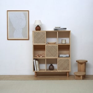 Wooden shelving with storage - Mica