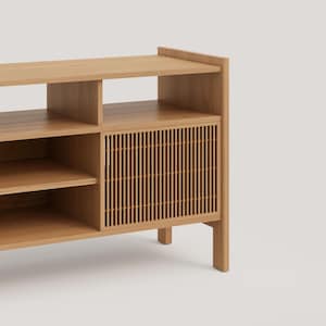 Turntable Stand, Solid Wood Vinyl Record Storage, 102.2 cm - Mesquida Small image 8