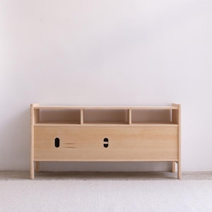 Turntable Stand, Solid Wood Vinyl Record Storage - Bassa image 6