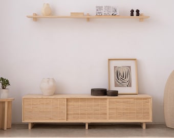 TV stand solid wood, Handmade - Mitjana