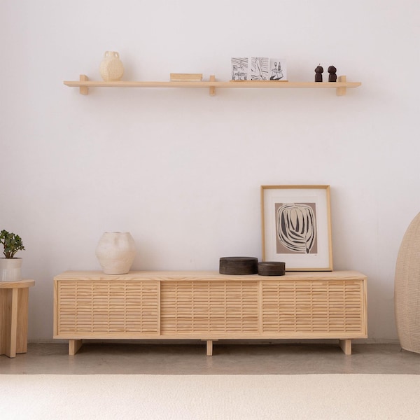 TV stand solid wood, Handmade - Mitjana