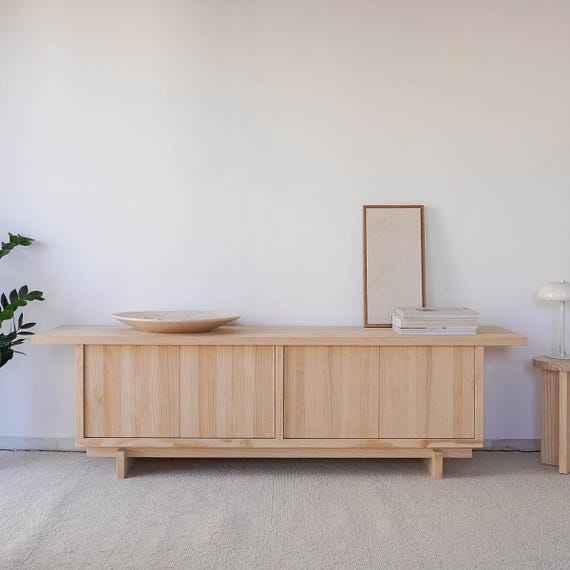 Centro multimedia de madera maciza, Soporte de TV de madera - Pada