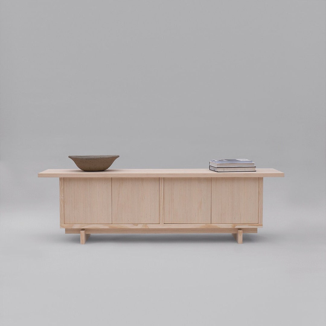 Solid Wood TV Stand, Multimedia Console for the Living Room Pada - Etsy