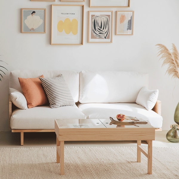 Canapé Mistral, meuble en bois massif parfait pour le salon