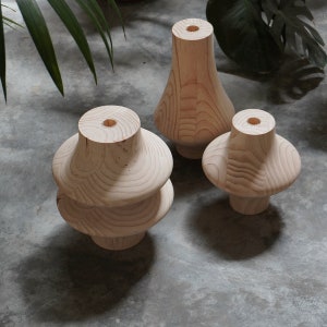 Vase en bois naturel, vase fait main Punta Nati image 7