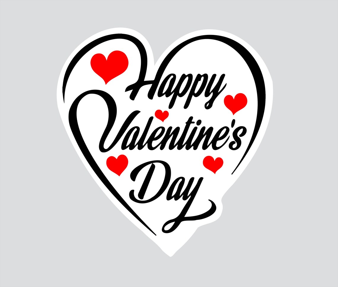 Happy Valentine’s Day Heart love STICKER DECAL | Etsy