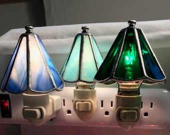 Night Light, Pick your color  Tiny Tiffany Night Light Complete