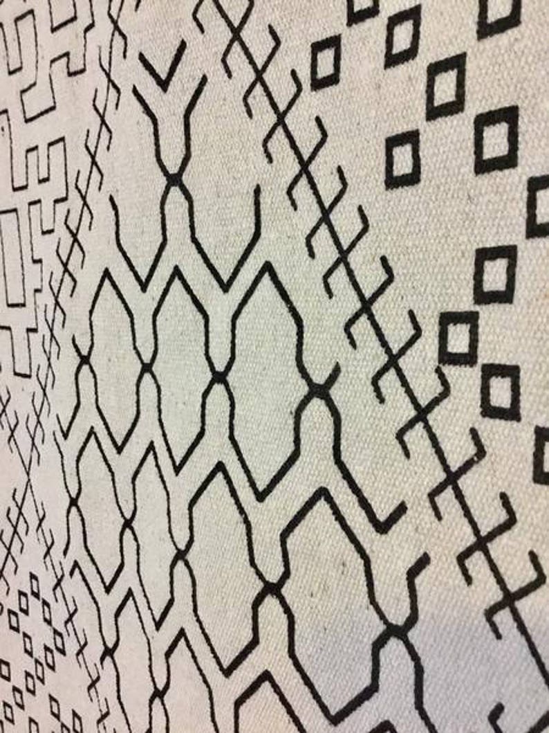 Mud Cloth Print Canvas Rug Throw Rug Yoga Mat 3x5ft Handmade Etsy