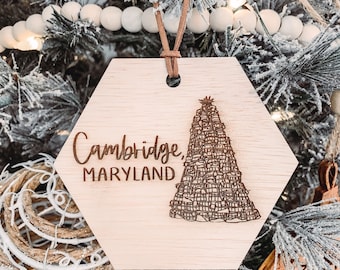 Cambridge Maryland ornament | Eastern Shore Maryland | Christmas ornament | Maryland ornament |