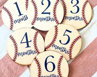 baseball monthly milestones | milestone photo prop | baby boy milestones |