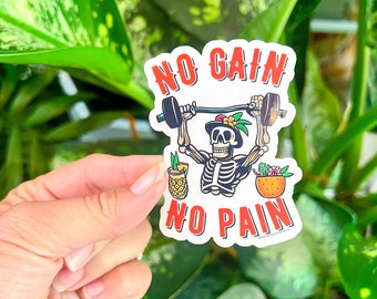 No gain, No Pain… killer sticker | painkiller | sticker | tiki |