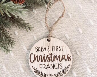 Baby’s first Christmas ornament | ornament | farmhouse ornament | neutral Christmas ornament |