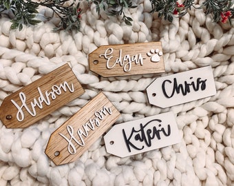 Christmas Stocking Name Tags | Stocking tags | Name tags | Christmas decor | Farmhouse Christmas | Farmhouse | Christmas decorations