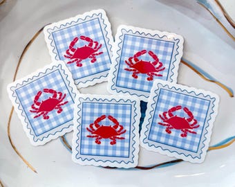 Coastal Crab sticker | east coast sticker | Maryland sticker | eastern shore | Cambridge | ocean city | Nantucket | Maryland pride