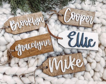 Christmas Stocking Name Tags | Stocking tags | Name tags | Christmas decor | Farmhouse Christmas | Farmhouse | Christmas decorations