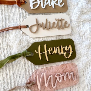 modern stocking tags | stocking tag | acrylic stocking tag | Christmas stocking |
